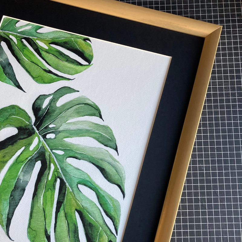 cuadro 30x40 DORADO Pez verdoso