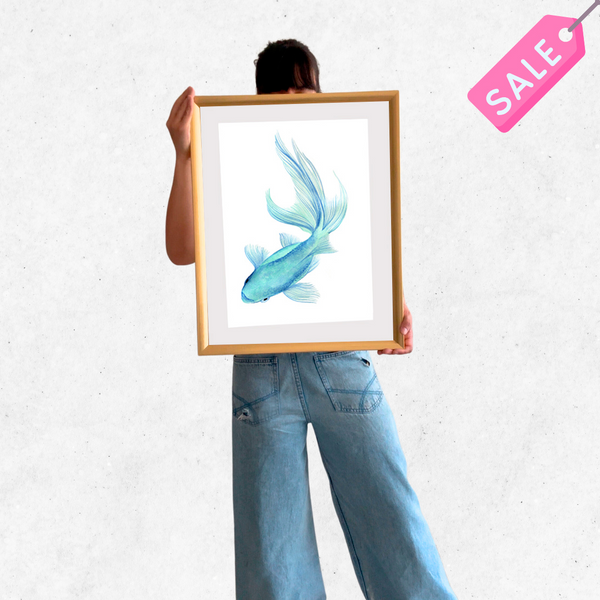 cuadro 50x40 DORADO pez