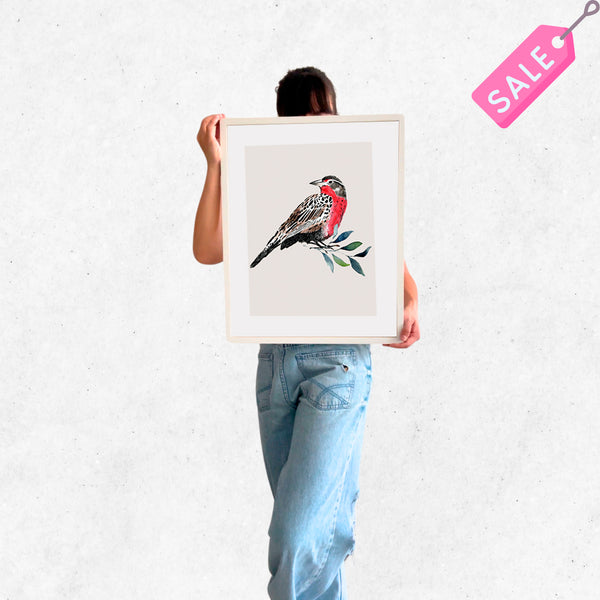 cuadro 50x40 marco BLANCO Loica