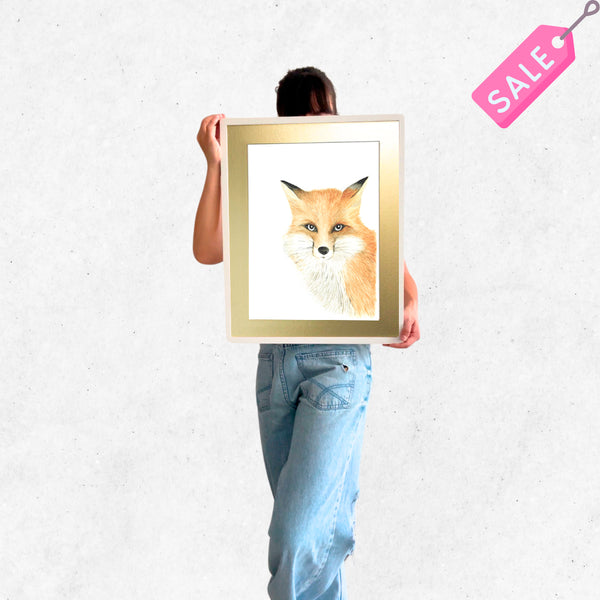 cuadro 50x40 marco BLANCO Zorro