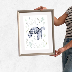 cuadro 30x40 PLATEADO Tortuga