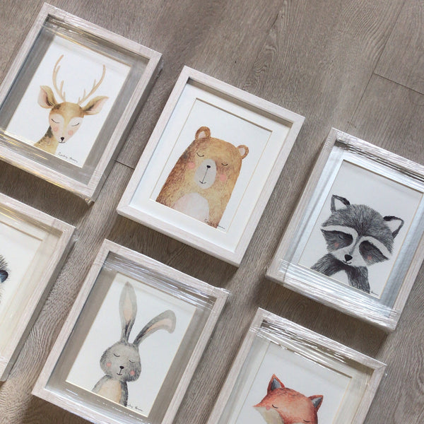 set animales VENTA DE BODEGA 6 cuadros 20x25 cm
