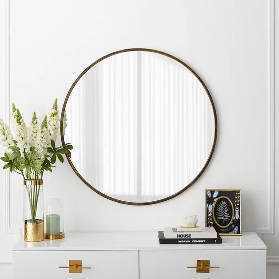 Espejo  circular negro 70 cm