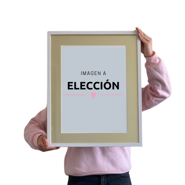cuadro 50x40 marco blanco ELIGE IMAGEN Y PASPARTÚ )