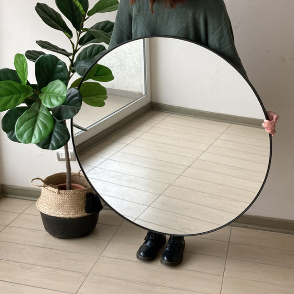 Espejo  circular negro 70 cm