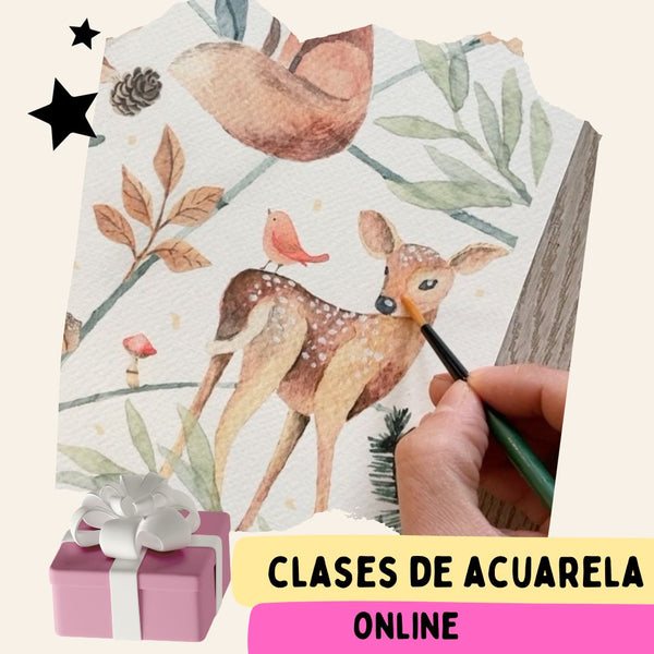 Clase de acuarela principiantes ONLINE- en vivo.